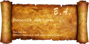 Bencsik Adrienn névjegykártya
