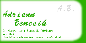 adrienn bencsik business card